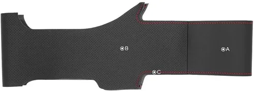 Miniatura 3 de Cubierta de volante de cuero genuino negro para Toyota C-HR CHR 2017 2018 2019 accesorios interior del coche OEM ajuste personalizado piezas cosidas