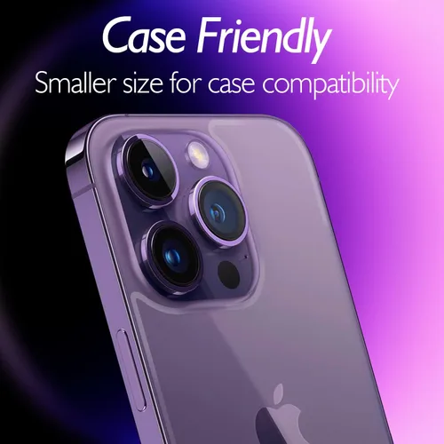 Miniatura 4 de Protector de pantalla trasera para iPhone 14 Pro Max (paquete de 2), iPhone 14 Pro Max, protector de vidrio trasero templado (6.7 pulgadas)