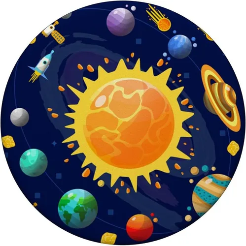 Miniatura 3 de Órbita celestial estética – Astrología Sun With Planets PopSockets PopGrip intercambiable