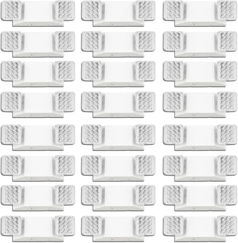 Miniatura 10 de LED Emergency Lights 12 Pack with Battery Backup - 2 Head Emergency Lighting for Home & Business, AC120-277V, White