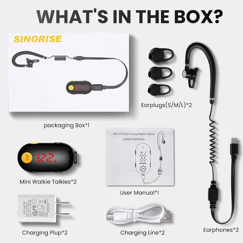 Miniatura 6 de Super Mini Walkie Talkies, radios bidireccionales portátiles para restaurantes, deportes al aire libre, tiendas minoristas, hospital y viajes