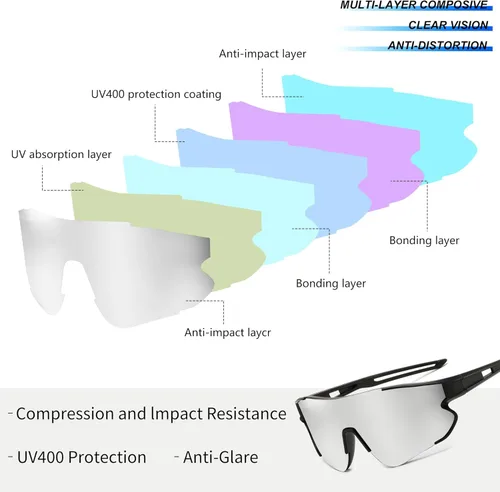 Miniatura 4 de FEISEDY Gafas de sol deportivas para hombres y mujeres, gafas de sol para correr, pesca, ciclismo, béisbol, protección UV400, B0270