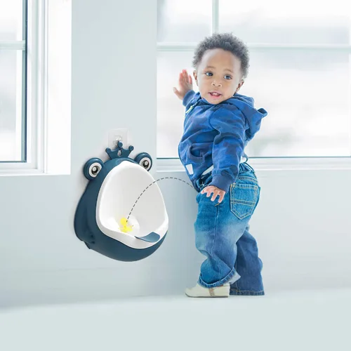 Miniatura 2 de Orinario de entrenamiento para orinario para niños pequeños, entrenador de orina para baño, divertido entrenamiento para bebés (azul DEEP)