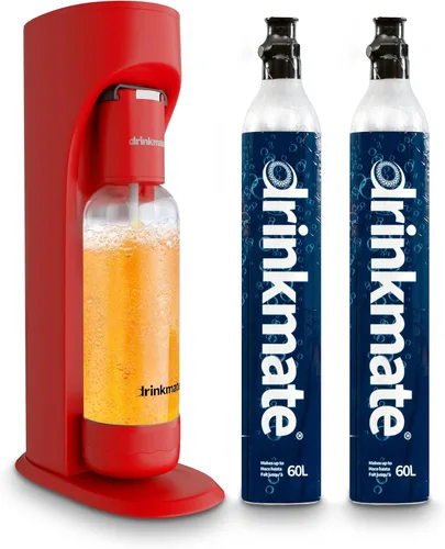 Miniatura 12 de Drinkmate OmniFizz - Máquina para hacer agua con gas y refrescos, carbonata cualquier bebida, paquete de burbujas. Incluye dos cilindros de CO2