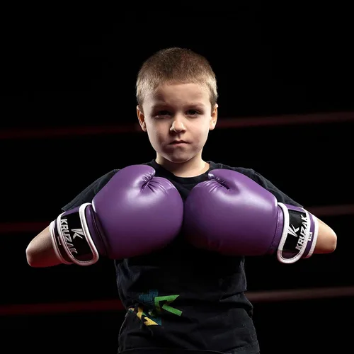 Miniatura 7 de Kruzak - Guantes de boxeo para niños de 5 a 10 años de entrenamiento, sparring, kickboxing, muay thai, artes marciales y lucha de artes marciales