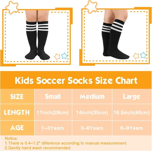 Miniatura 5 de American Trend Calcetines de béisbol para niños pequeños, calcetines de fútbol para niños, calcetines atléticos de tubo para niñas y niños