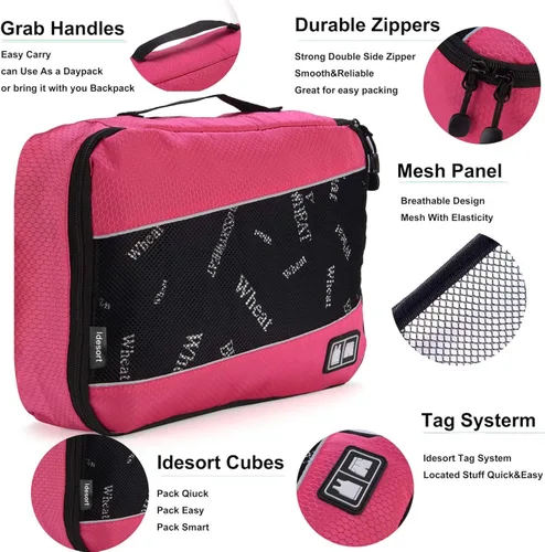 Miniatura 3 de Cubos de embalaje para bolsas de equipaje accesorios de viaje duraderos con etiqueta de ropa