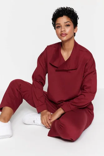 Miniatura 2 de Trendyol Conjunto de dos piezas de sudadera de punto medio liso para mujer