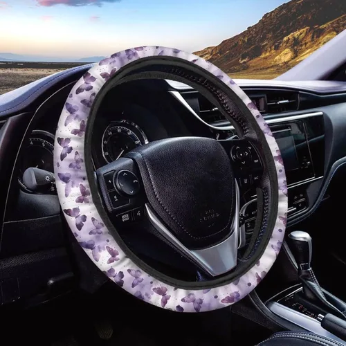 Miniatura 17 de Yewattles 250th Eagle and American Flag - Funda universal para volante de automóvil, para mujeres y hombres, 15 pulgadas de diámetro, poliéster