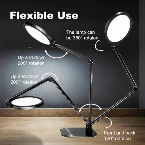 Miniatura 7 de NS Lámpara de escritorio LED profesional con control remoto, luz regulable CRI95+, 3000K – 6000K CCT ajustable, ángulo flexible, abrazadera