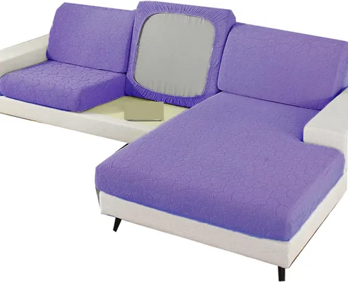 Miniatura 9 de Fundas elásticas para cojines de sofá, funda de cojín para sofá individual en forma de L, sofá chaise longue, protector suave de muebles de 1, 2 y 3