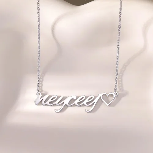Miniatura 7 de Collar personalizado con nombre, collares de plata de ley personalizados para mujer, collares con nombre personalizado, colgante, joyería regalos