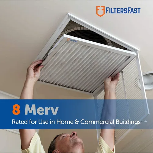 Miniatura 2 de Filters Fast Filtro de aire MERV 8 de 7.5 x 7.5 x 1, filtros de aire para horno de CA de 1 pulgada, fabricados en los Estados Unidos, tamaño real