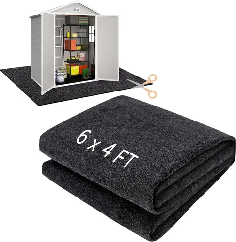 Miniatura 8 de Alfombra para cobertizo de almacenamiento al aire libre de 5 x 3 pies, alfombra impermeable para piso de cobertizo pequeño, alfombra lavable para 8
