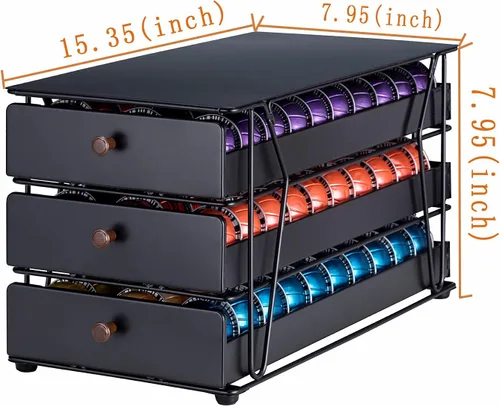 Miniatura 2 de Soporte para cápsulas Nespresso Vertuo Pod Holder para cápsulas Vertuoline (90 cápsulas-3 niveles)