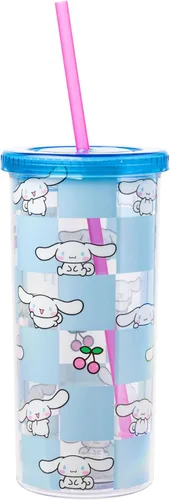 Miniatura 20 de Silver Buffalo Hello Kitty Globos de Corazón Vaso Térmico de Acero Inoxidable de Doble Pared con Pajilla, 22 Onzas Globos de corazón de Hello Kitty