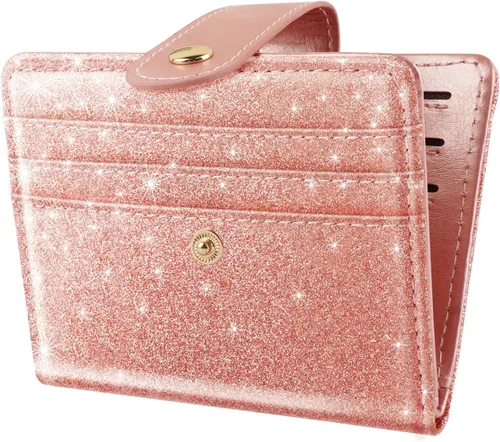 Miniatura 13 de Carteras pequeñas para mujer, diseño delgado y minimalista, tarjetero plegable para bolsillo o bolso, Mariposas negras