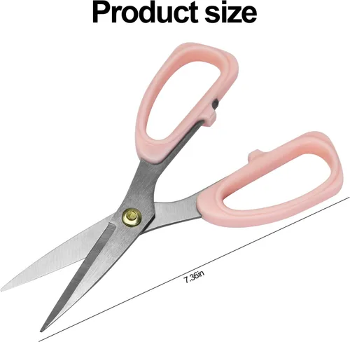 Miniatura 8 de Tijeras multiusos de 8 pulgadas resistentes ergonómicas y cómodas tijeras afiladas para oficina, hogar y hogar (rosa)