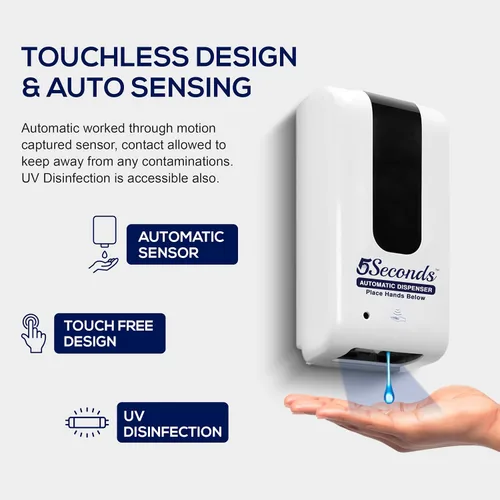 Miniatura 2 de Dispensador automático de jabón sin contacto de 33.8 fl oz, dispensador de desinfectante de manos para montaje en pared, dispensador de jabón