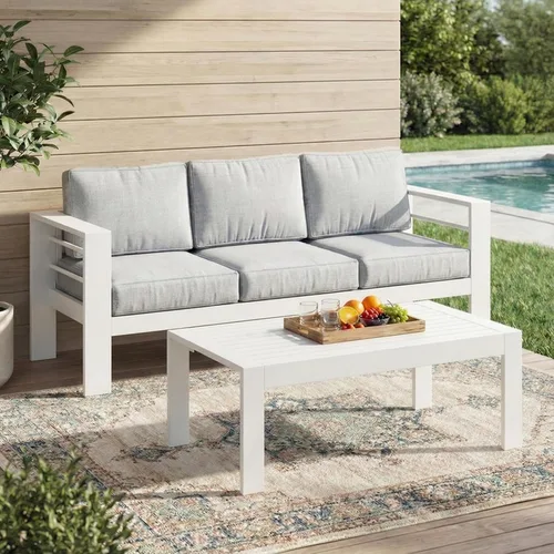 Miniatura 63 de Solaste Juego de muebles de patio de aluminio para todo tipo de clima, moderno juego de muebles de metal para exteriores con asientos profundos