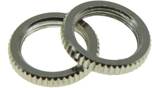 Miniatura 5 de KAISH Paquete de 2 tuercas de palanca de guitarra moleteada fina americana de 15/32 pulgadas para Les Pauls con interruptor Switchcraft, color negro