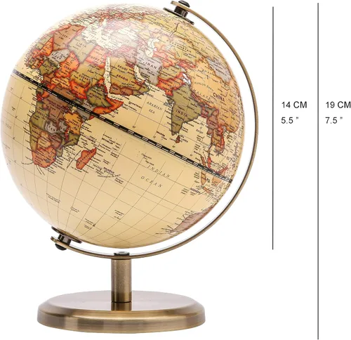 Miniatura 2 de Globo Antiguo Diámetro 5.5 pulgadas / 14cm - Educativo/Geográfico - Mapa en Inglés 5.5" Antiguo