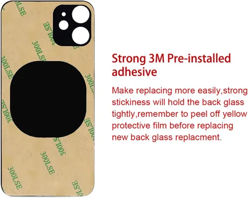 Miniatura 4 de Reemplazo de cristal trasero OEM para iPhone 12 mini 5.4 pulgadas (negro) con kit de herramientas de reparación