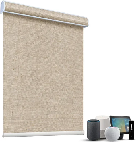 Miniatura 24 de SmartWings Persianas Motorizadas con Sombras para Ventana Control Remoto Funciona con Thread Apple Homekit Z-Wave Alexa 100% Blackout de Doble Cara