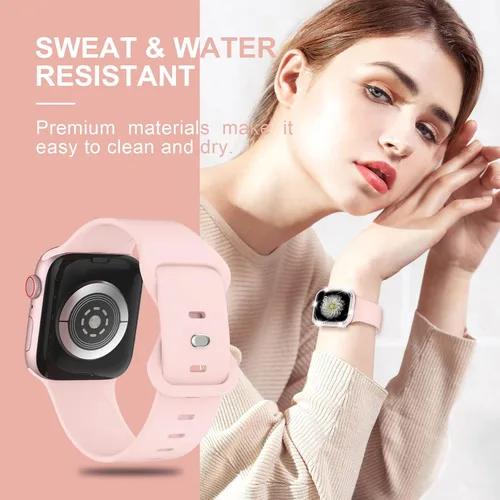 Miniatura 6 de XYF Compatible con correas rosas de Apple Watch de 1.732 in, 1.772 in, 1.811 in, 1.654 in, 1.772 in, 1.575 in, 1.496 in, 1.929 in, correa