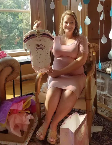 Miniatura 2 de Peauty - Vestido bodycon de maternidad, con los costados fruncidos, de manga corta y 34, para uso diario y baby shower