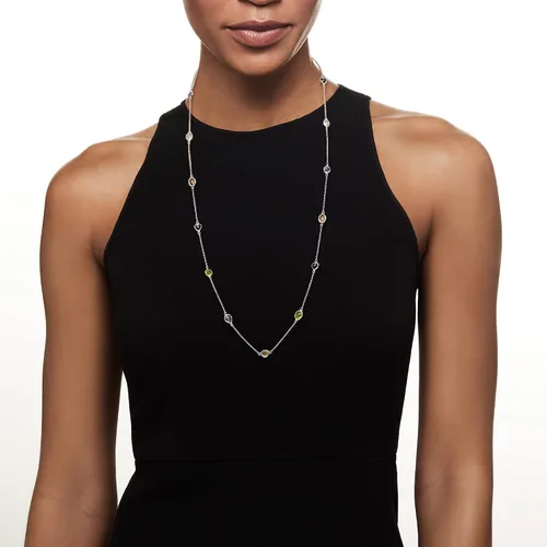 Miniatura 5 de Ross-Simons 7.85 ct. t.w. Multi-Gemstone Station Necklace in Sterling Silver