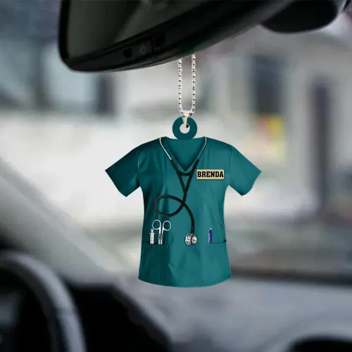 Miniatura 3 de Adorno colgante personalizado de enfermera publicado para regalos para ella - Adorno colgante para árbol de Navidad, regalo personalizado
