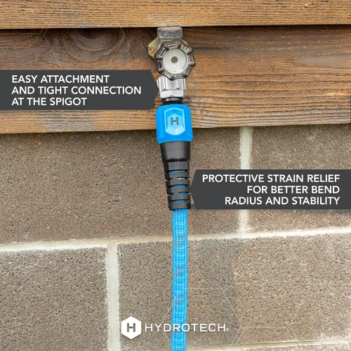 Miniatura 7 de HydroTech Manguera de jardín expandible de 25 pies - Serie Pro, flujo máximo 2x, flexibilidad sin dobleces de 3/4", manguera ligera para césped
