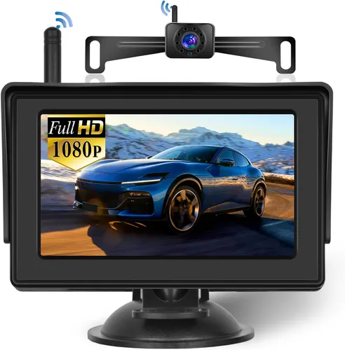 Miniatura 11 de AHD Cámara de respaldo dual con monitor DVR 1080P de 7 pulgadas, cámara de visión frontal y trasera, cámara de visión nocturna impermeable
