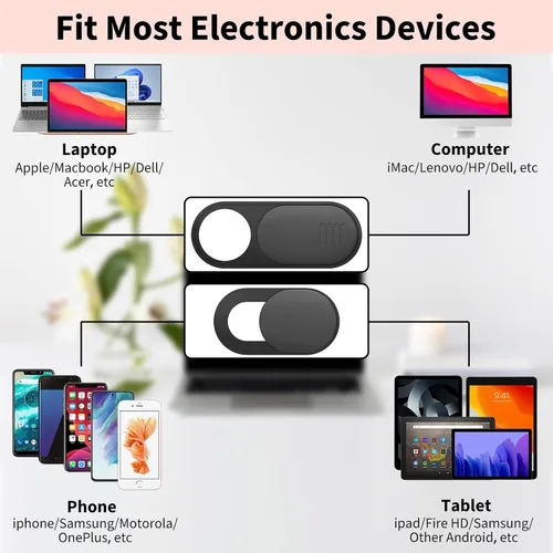 Miniatura 4 de Yilador Funda para cámara de laptop, funda ultradelgada para cámara web para iPhone, iPad, MacBook Pro, computadora, iMac, teléfono celular