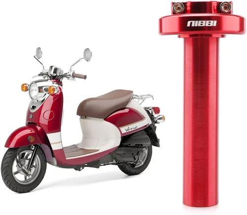 Miniatura 6 de NIBBI Conjunto de Acelerador de Motocicleta, Acelerador de Giro de Alta Sensibilidad de Carrera Corta y Control Ligero para Motocross, Tubo de Rojo