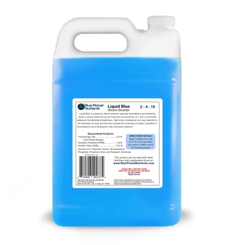 Miniatura 2 de Bloom Booster Fertilizante líquido PK Enhancer - Blue Planet Nutrients Liquid Blue para flores y rendimientos más grandes - galón