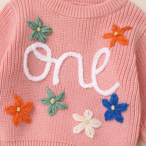 Miniatura 26 de Suéter de primer cumpleaños para bebés y niñas de un año de edad, sesión de fotos, otoño e invierno