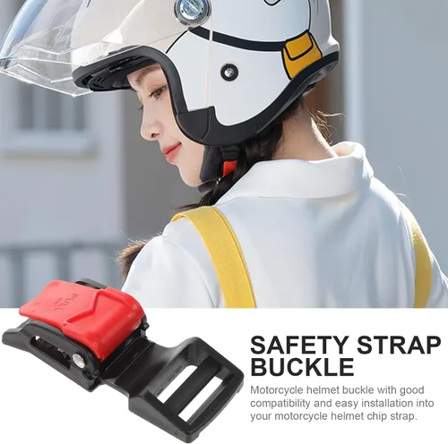 Miniatura 5 de Kit de 10 hebillas de liberación rápida para casco, adaptador de correa de barbilla de acero inoxidable con trinquete, casco de motocicleta, casco