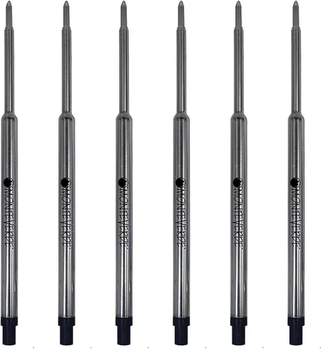 Miniatura 6 de Monteverde Recambios de bolígrafo suave USA para adaptarse a bolígrafos Waterman, punta media, negro, paquete de 2, rendimiento de escritura suave