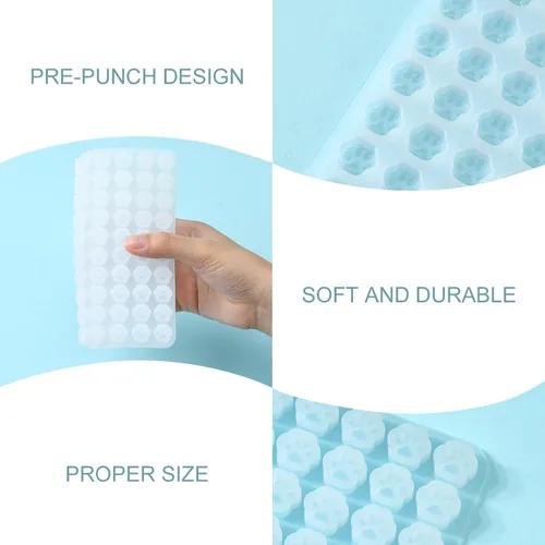 Miniatura 3 de 1 juego de moldes de impresión de pata de gato blanco, kits de colgantes de silicona para bricolaje, moldes de resina con tornillo de hierro