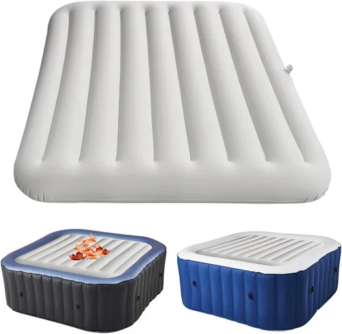 Miniatura 14 de Cubierta Inflable para Jacuzzi Tapa de Ahorro de Energía para Jacuzzi al Aire Libre, Cubierta Protectora Resistente al Viento e Impermeable