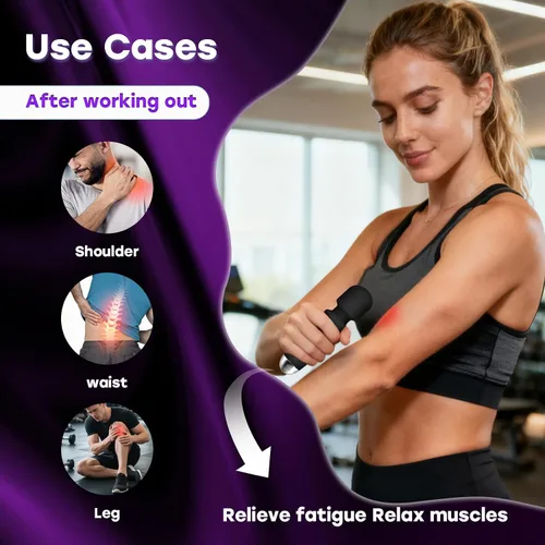 Miniatura 5 de SGWGSMD] Mini masajeador multifrecuencia portátil inalámbrico para hombro, cuello y espalda - Alivia la fatiga - Recargable con batería de larga