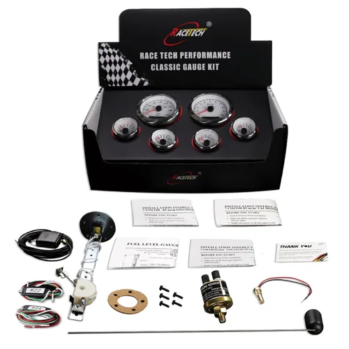 Miniatura 8 de RACETECH Juego de 6 Instrumentos – Velocímetro GPS de 85mm (3-3/8") 256 km/h Indicadores & Tacómetro 10000 RPM – Calibres de 52mm (2-1/16") de 90°