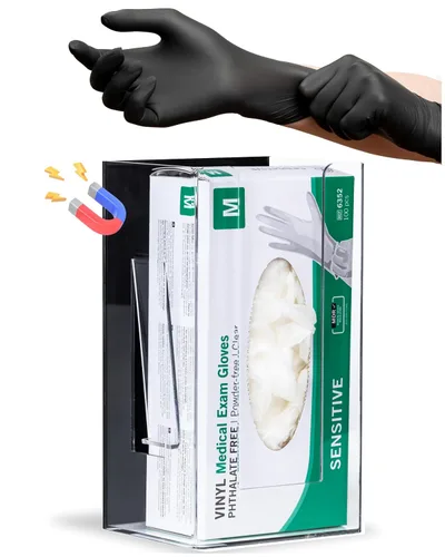 Miniatura 9 de SimplyImagine Dispensador de Cajas de Guantes Desechables de Acrílico - 1 Unidad - Soporte de Montaje en Pared de Acrílico Transparente - Diseño