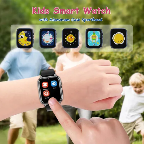 Miniatura 2 de Reloj inteligente de 1.69 pulgadas para niños de 4 a 12 años, 26 juegos de rompecabezas, cámara HD, reproductor de música de video, podómetro