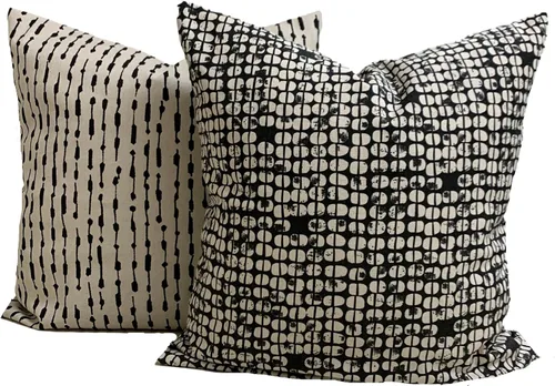 Miniatura 3 de Black Tan Pillow Covers, Black Throw Pillow Cover, Black Tan Throw Pillow Covers, Black Decorative Pillow Covers, 16x16, 20x20, 18x18, ALL SIZES
