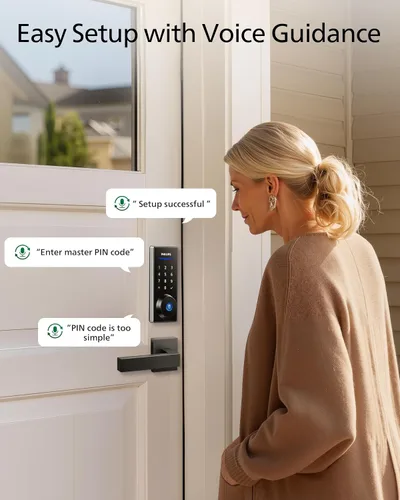 Miniatura 7 de Philips Cerradura de puerta electrónica de huellas dactilares, cerradura de puerta de entrada sin llave con pantalla táctil, batería de larga Níquel