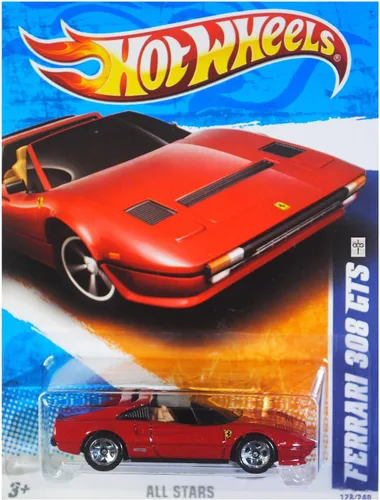 Miniatura 2 de Hot Wheels 2011, Ferrari 308 GTS Rojo 128/240. Todas las estrellas. Escala 1:64.