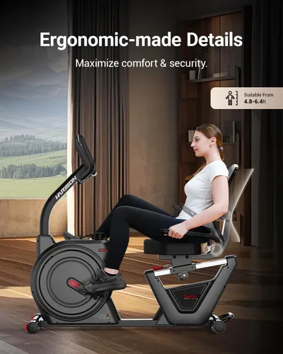 Miniatura 5 de HARISON Pro Recumbent Exercise bike with Arm Exerciser for Adult and Seniors, Low-Impact Recumbent Stationary Bike for Knee-Friendly 400LBS